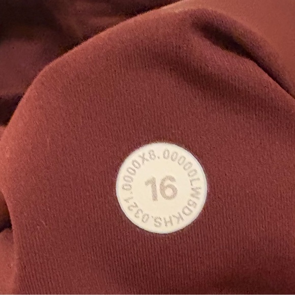 Lululemon Base Pace High-Rise Tight 25" Red Merlot - Picture 7 of 7